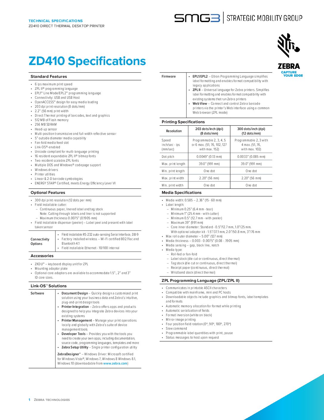 Zebra Technologies ZD400/ZD410